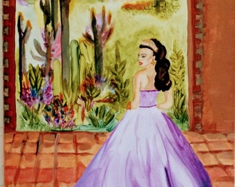 Quinceanera painting "Esperanza" (Hope), original signed