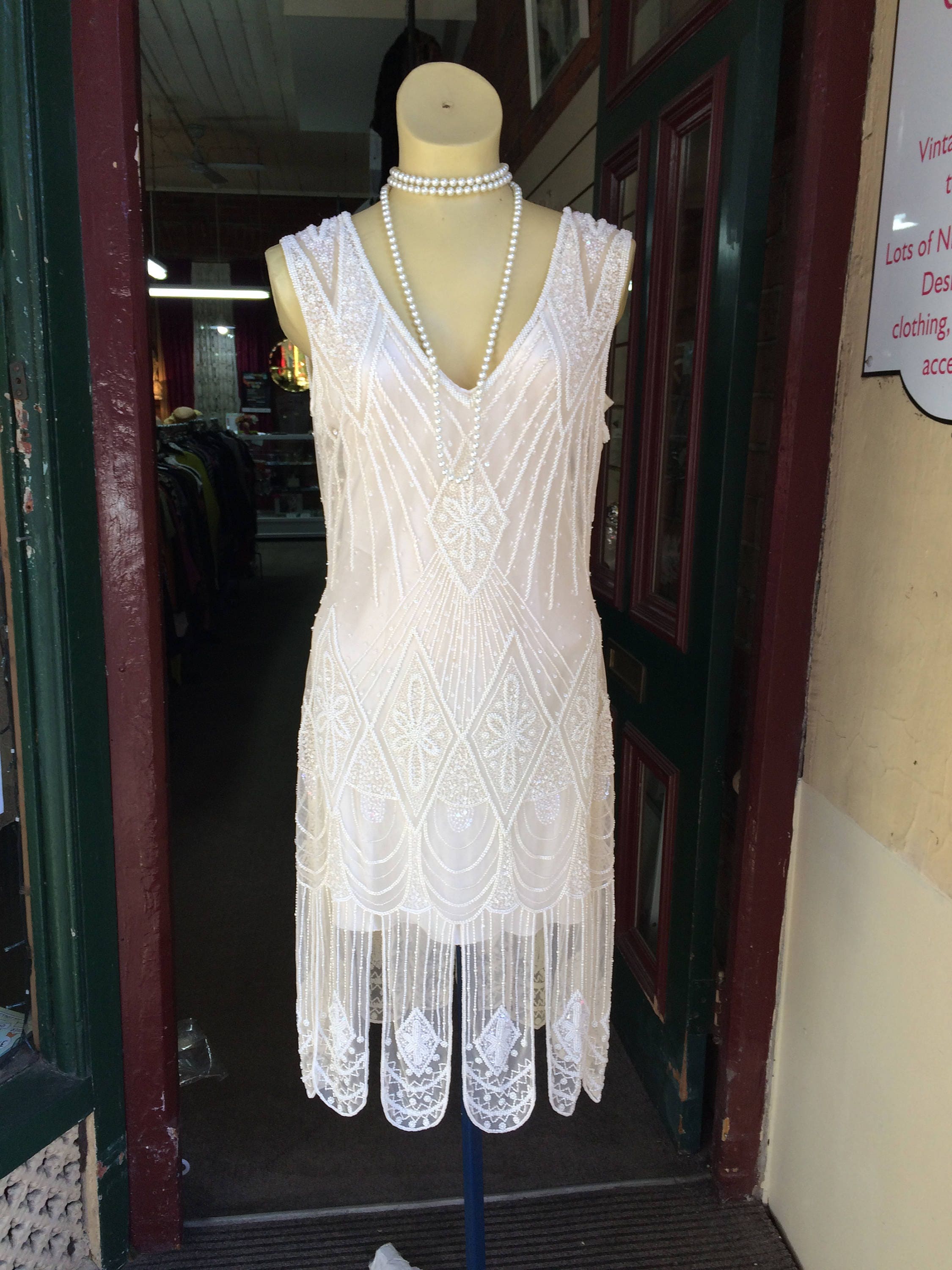Cream Flapper Dress/1920s Flapper Dress/1920s Cream Flapper Dress - Etsy Cream Flapper Dress/1920s Flapper Dress/1920s Cream Flapper Dress - Etsy