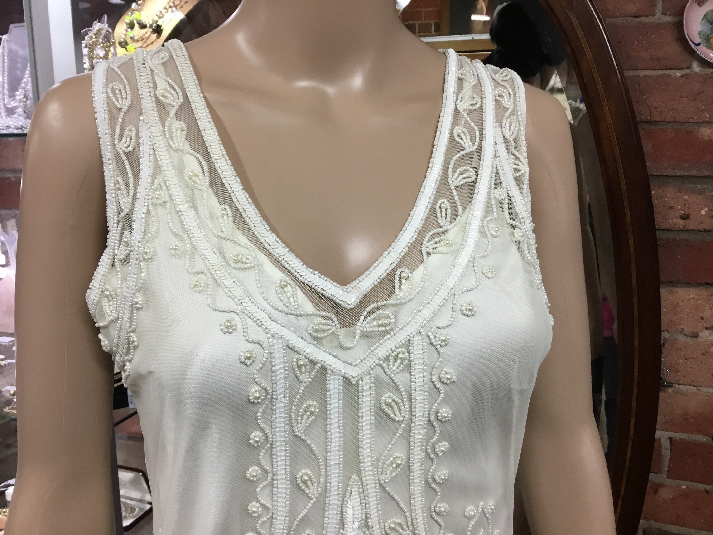 Cream Flapper Dress/1920s Cream Dress/cream Beaded 1920s Dress - Etsy