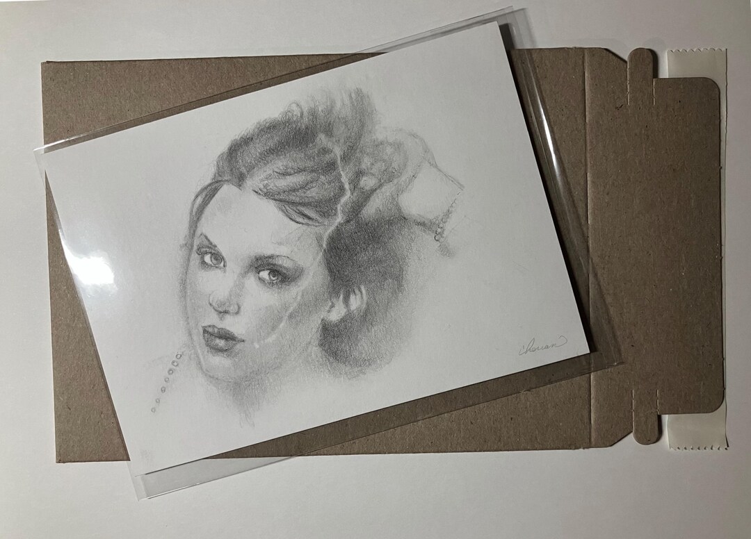 Taylor Swift Original 1/1 Pencil Drawing (5x7): Handmade Album Art - Etsy
