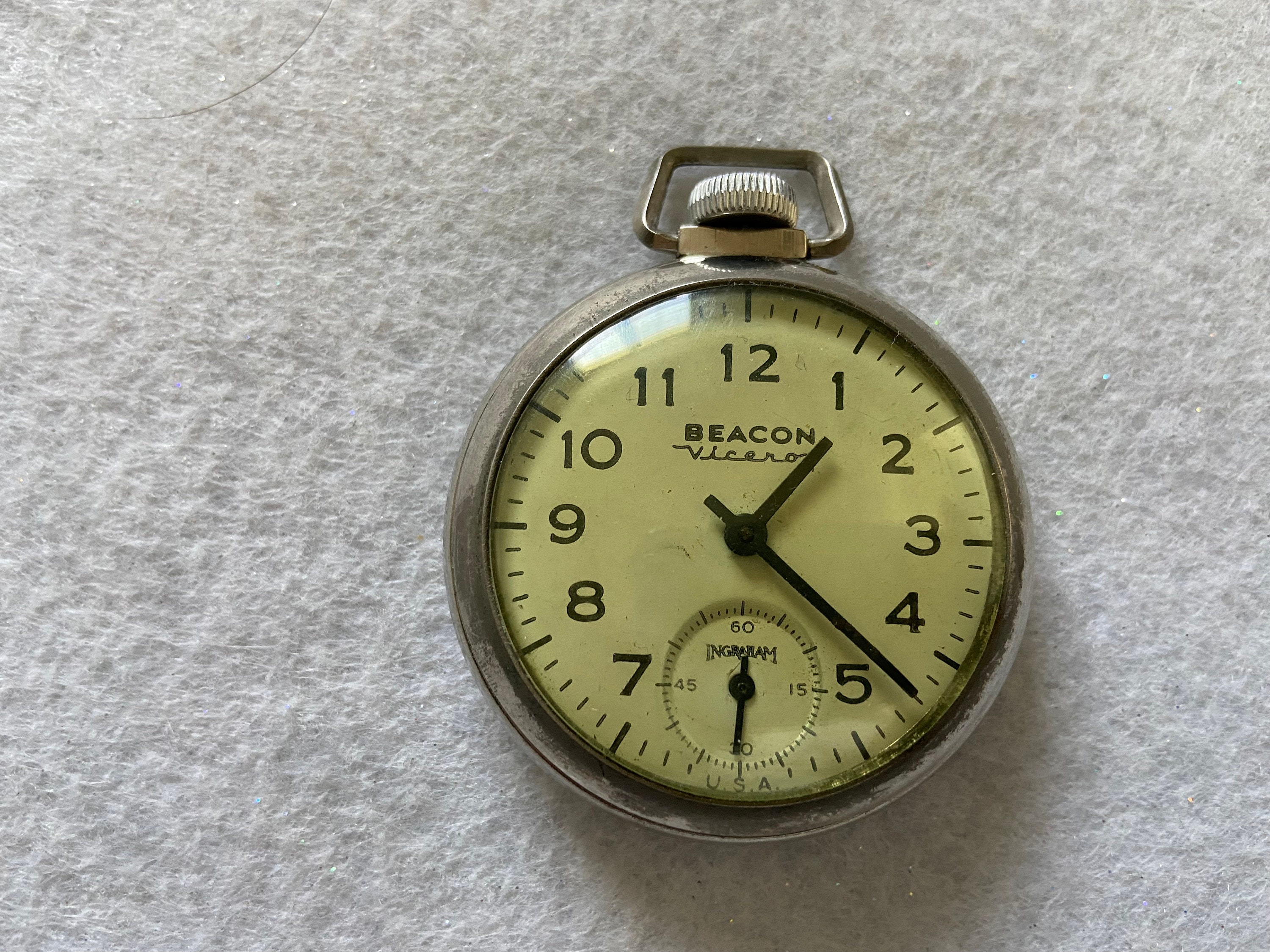 Ingraham Beacon Viceroy Mechanical Wind Up Vintage Pocket Etsy