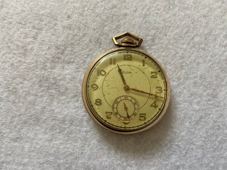 Vintage Elgin Mechanical Wind Up Pocket Watch Etsy