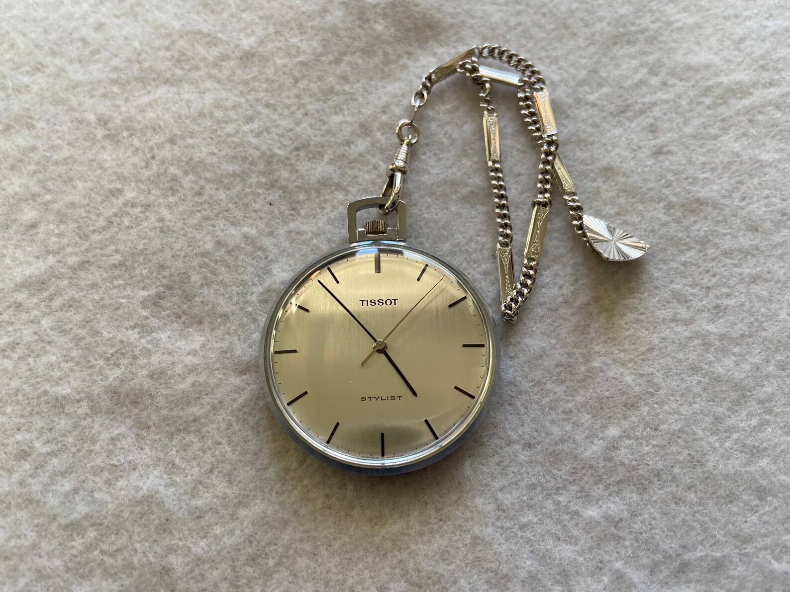 Tissot Stylist Mechanical Wind Up Pocket Watch Etsy