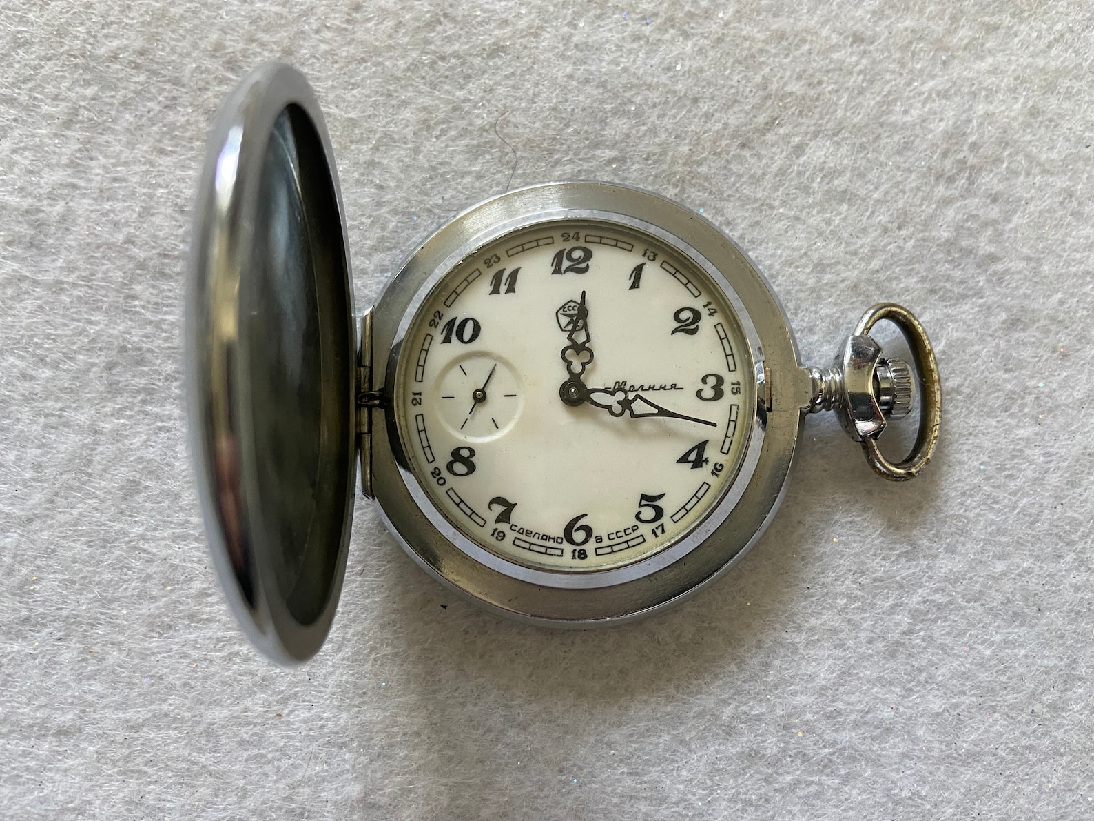 Vintage Russian Made Mechanical Wind Up Pocket Watch Etsy