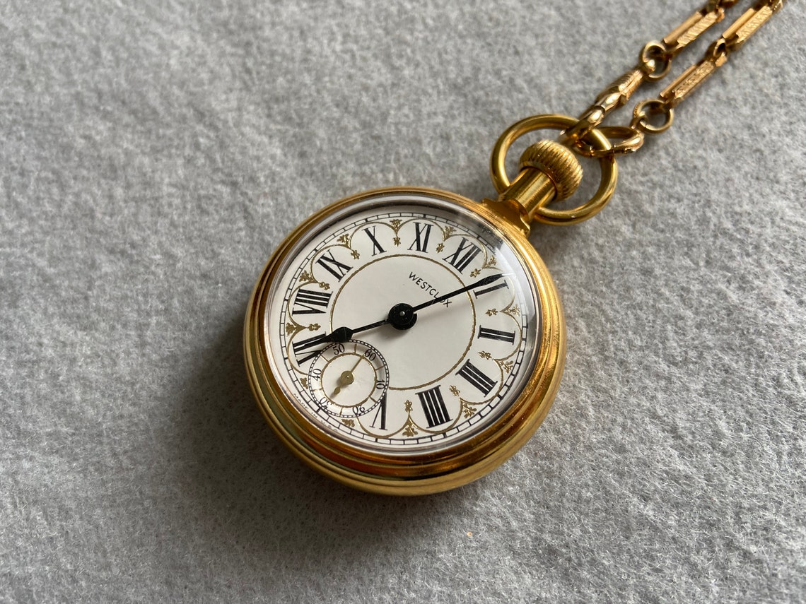 Westclox Mechanical Vintage Wind Up Pocket Watch Etsy