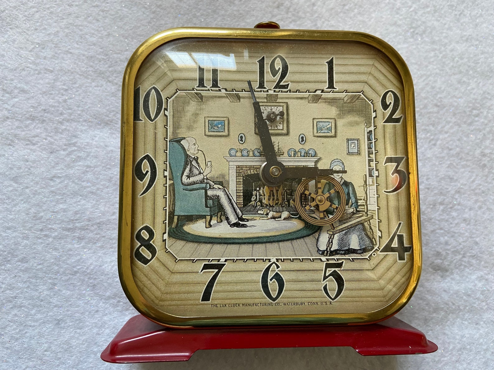 Vintage Lux Clock Co. of Waterbury CT. Wind Up Alarm Clock Etsy