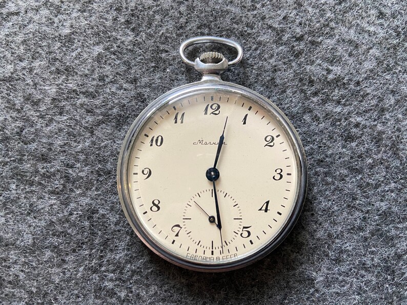 Vintage Russian Mechanical Wind up Pocket Watch Etsy