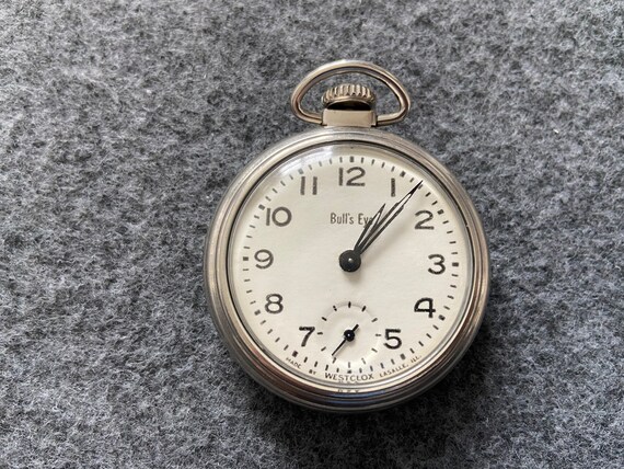 westclox bullseye pocket watch value
