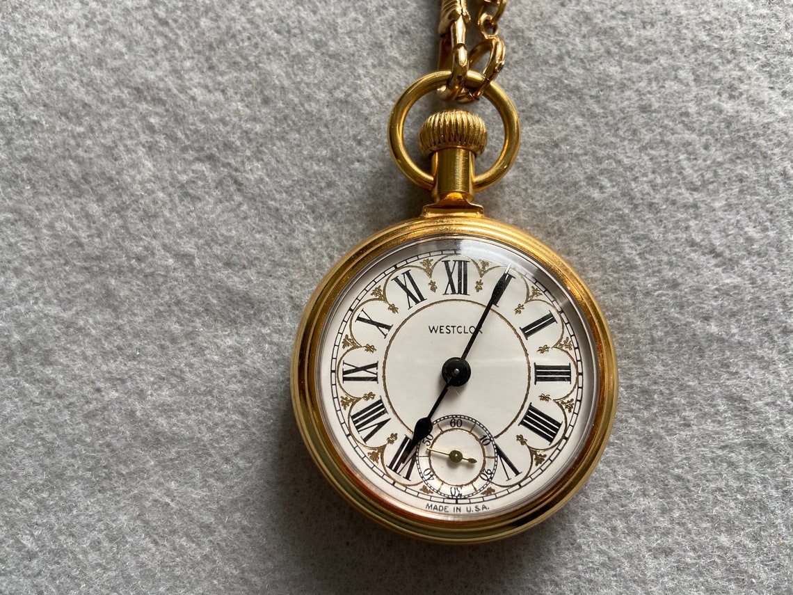 Westclox Mechanical Vintage Wind Up Pocket Watch Etsy