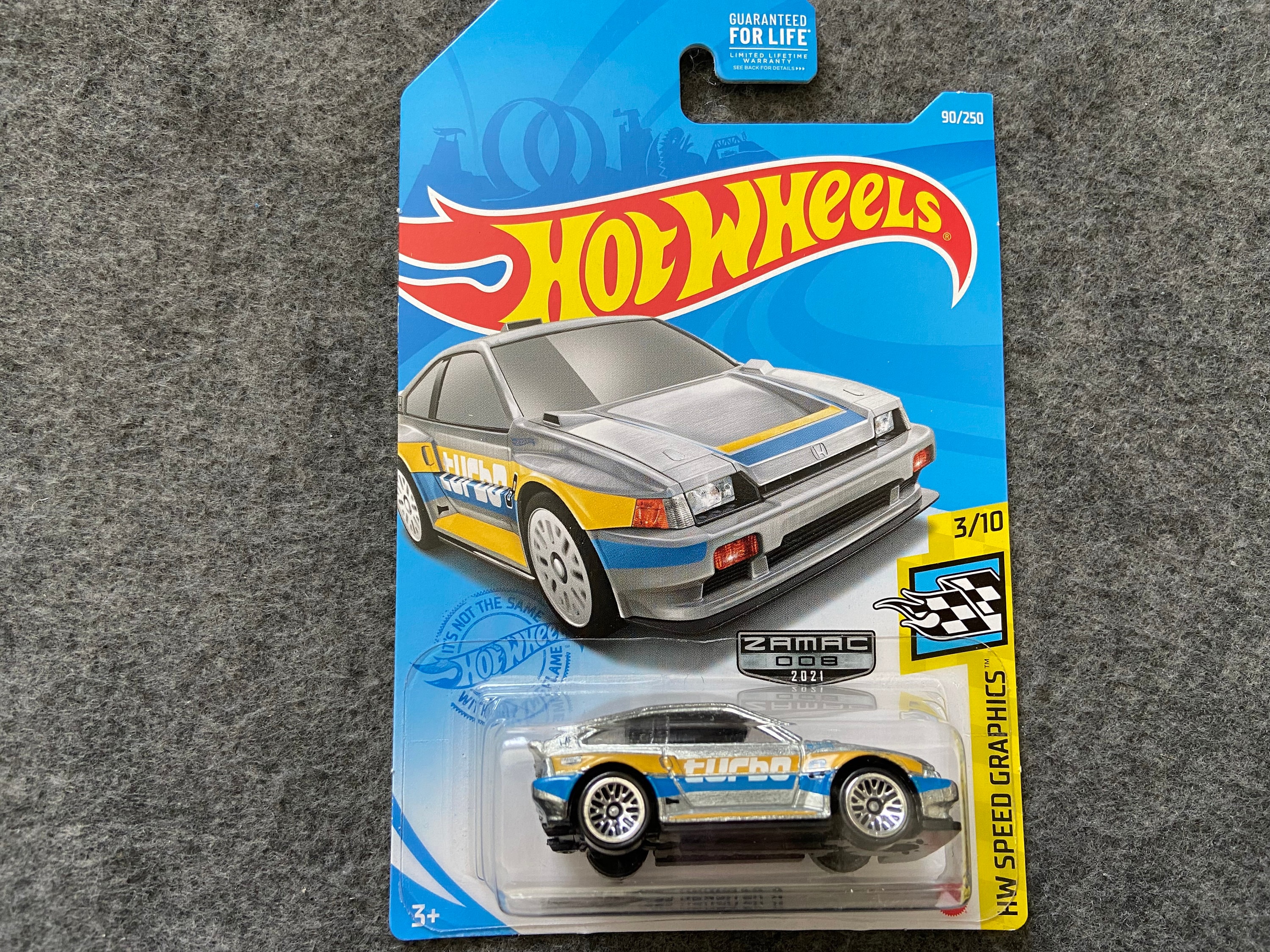 1985 Honda CR-X HW Speed Graphics Zamac Hot Wheels *buy 4, Get 50