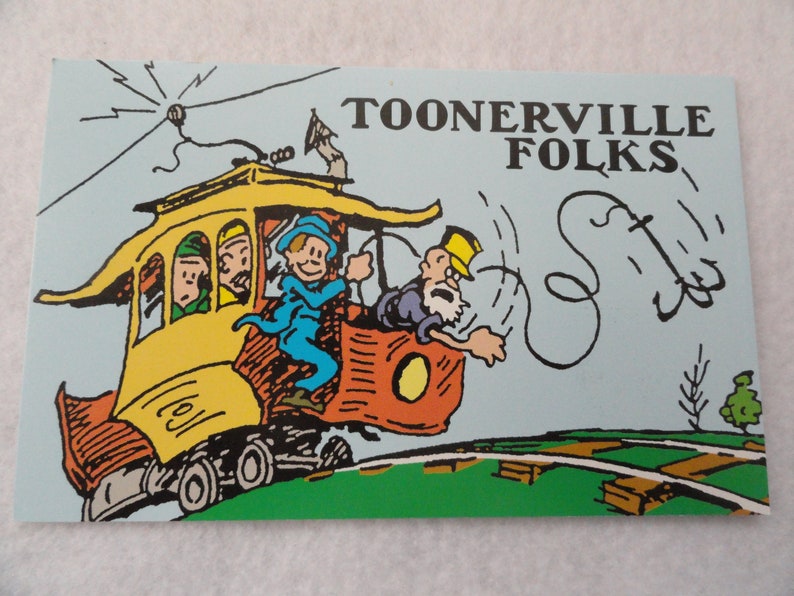 Toonerville Folks Comics Vintage 1995 Postcard