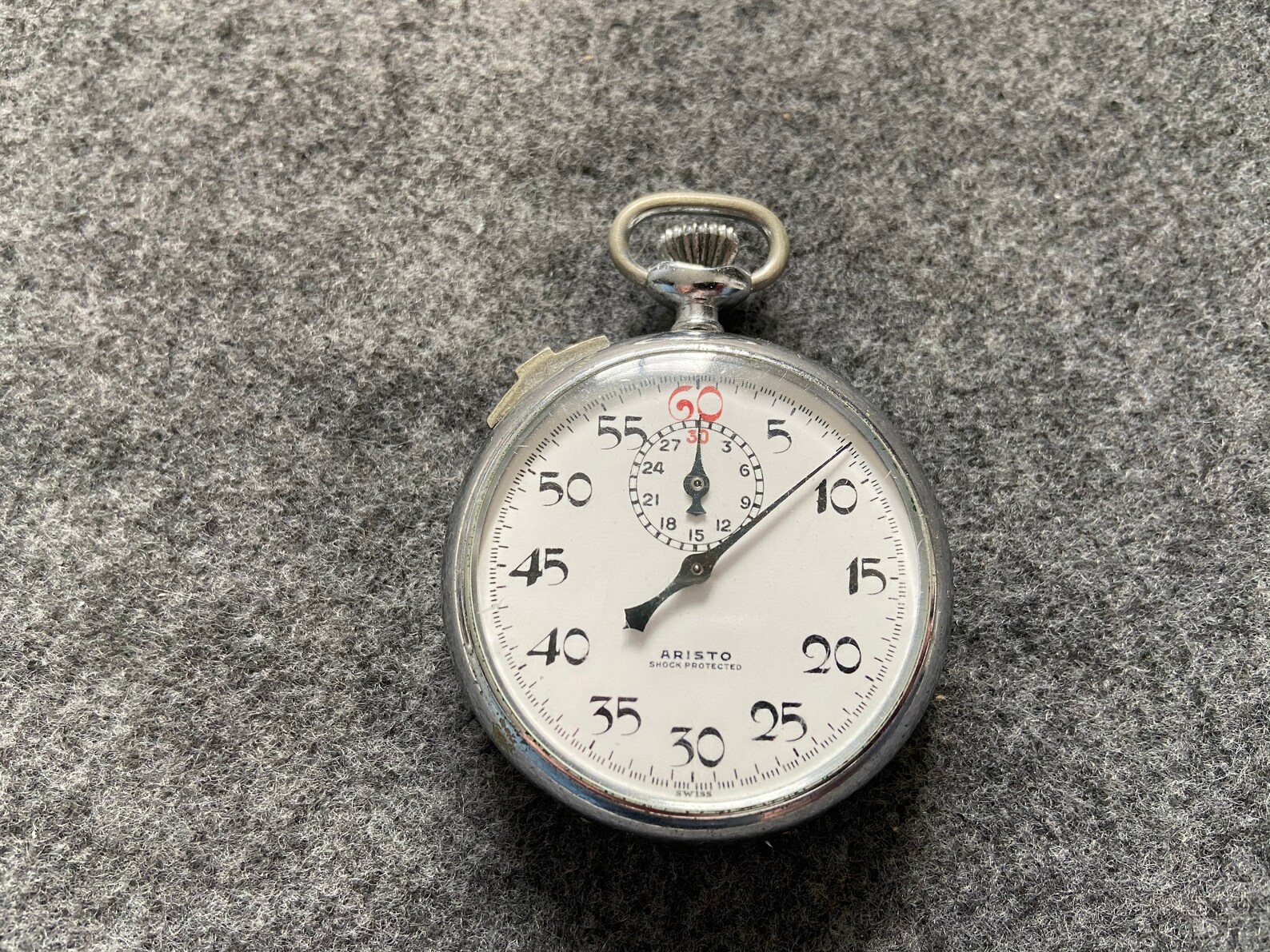 Swiss Made Aristo Shock Protected Vintage Stopwatch Etsy