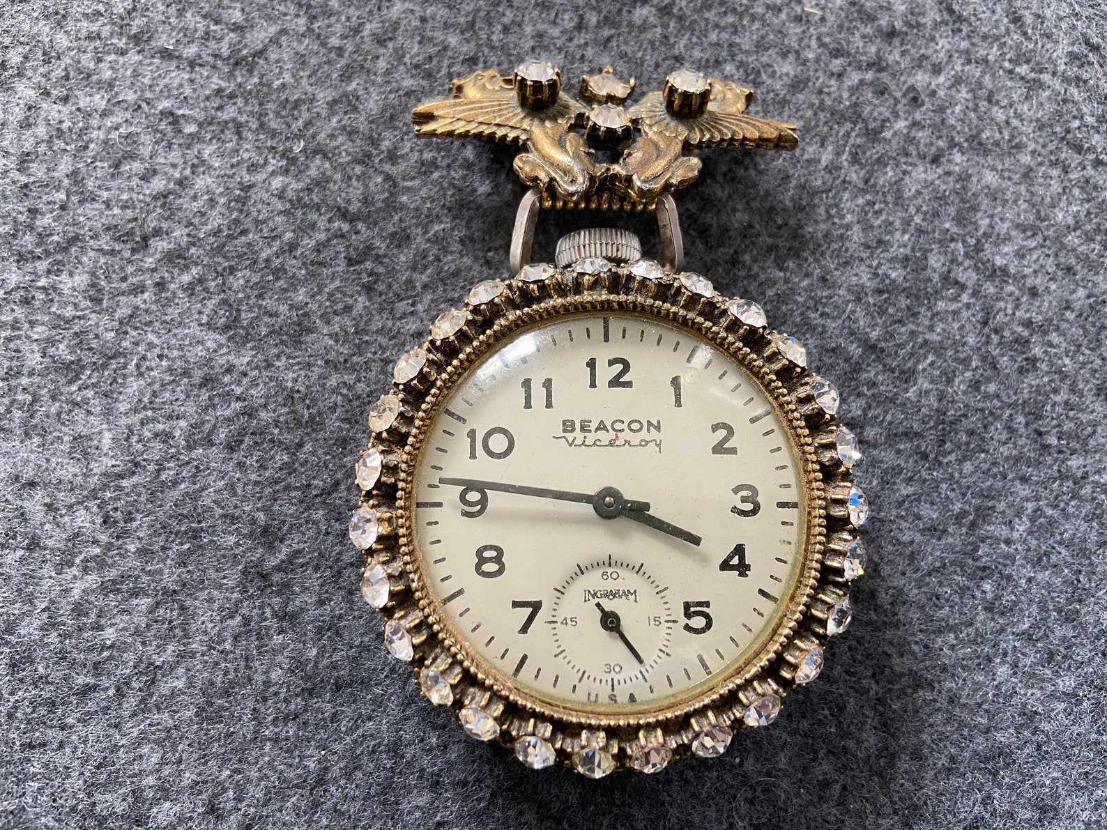 Beacon Viceroy by Ingraham Mechanical Wind up Vintage Pocket Etsy