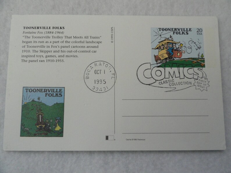 Toonerville Folks Comics Vintage 1995 Postcard