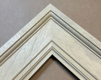 You choose the size // Unfinished Flat Traditional Picture Frame // Made to Order // DIY Frame