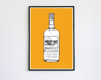 Mount Gay Rum//Happy Hour//A5 A4 A3//ingelijste print//door Amy Rose