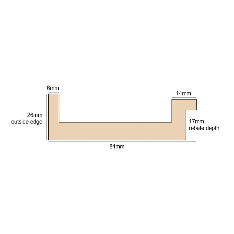 You choose the size // Unfinished St Ives Picture Frame // Made to order // DIY Frame 500x500mm MAXIMUM image 7