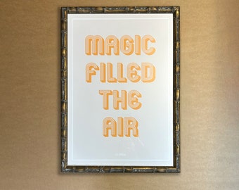 Framed A2 Print // Led Zeppelin inspired // Bamboo Frame // Ready to Hang // Design by Amy Rose