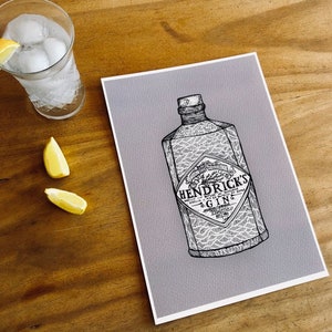 Hendrick's Gin // Happy Hour // A5 A4 A3 // Stampa senza cornice // di Amy Rose