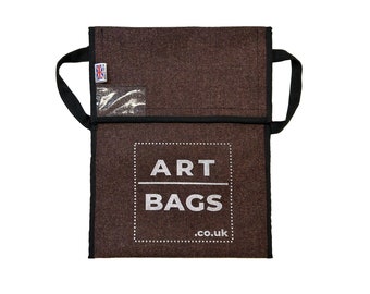 Recycled ART BAGS // Protective Artwork storage bag // Handmade in the U.K. // Tweed Material // Size 1