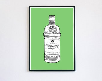 Tanqueray Gin // Happy Hour // A5 A4 A3 // Unframed Print // by Amy Rose