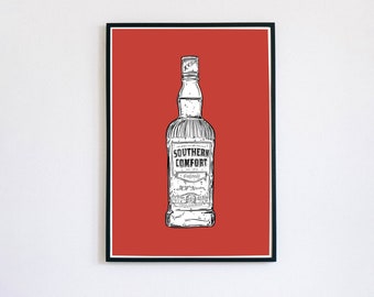 Southern Comfort // Happy Hour // A5 A4 A3 //  Unframed Print // by Amy Rose