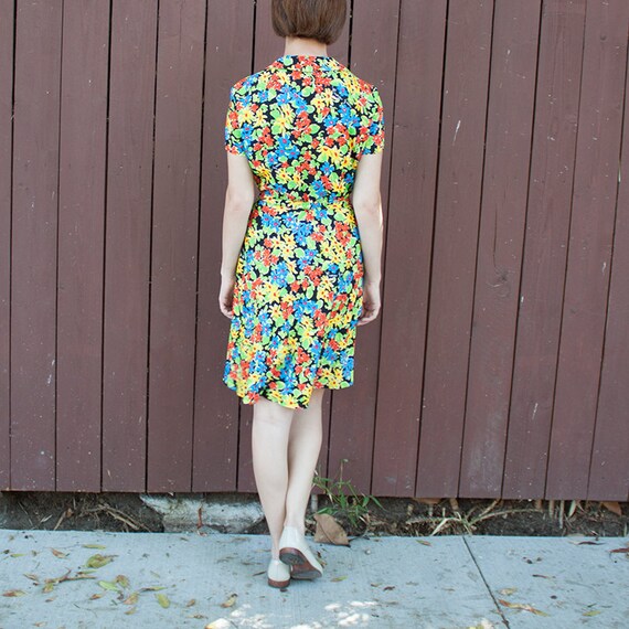 Moschino Jeans 90s Floral Dress with Belt - image 3