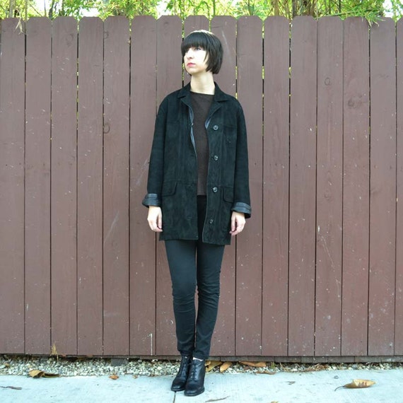 Reversible Black Leather Jacket - image 5