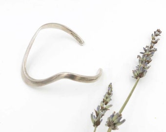 Vintage Sterling Silver Wave Cuff