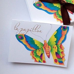Butterfly Note Card | La Papillon Note Card | Lege notitiekaart