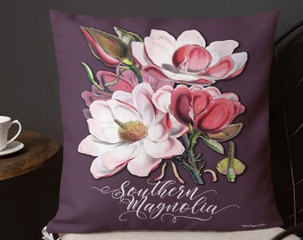 Magnolia Pillow | Southern Magnolia Premium Pillow | Sofa Pillow | Throw Pillow
