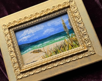 Original Painting | Acrylic Landscape Painting | Ocean Painting | Framed Art | Framed Painting
