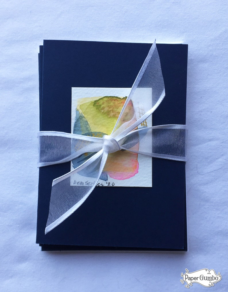 Painted Cards Art Cards Painting Hand Painted Abstract Art Notecards 6 Pieces Hand Painted Notecards Watercolor Notecards