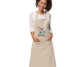 Organic Cotton Gumbo Apron: Chef's Cajun Kitchen Apron
