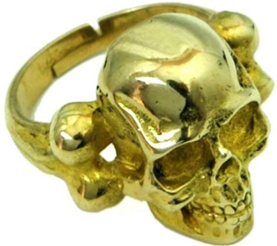 gold skull ring womens