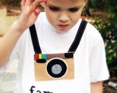 Kids clothes Instagram Famous - Adorable, "Instagram Famous" kids felt camera shirt