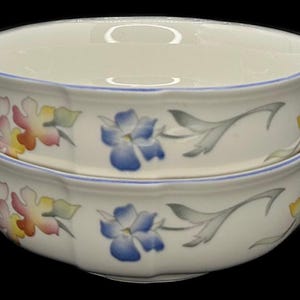 Villeroy & Boch Riviera Coupe Cereal Bowl with Center Design Set of 2