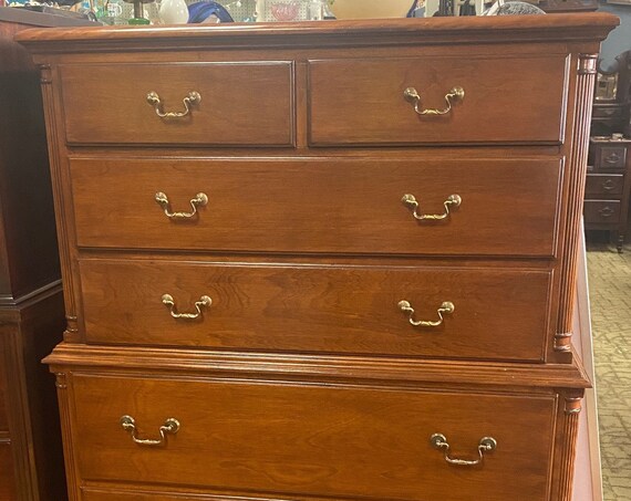 Vintage Highboy Dresser Chest on Chest