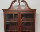 Secretary Bookcase Desk ribbon mahogany