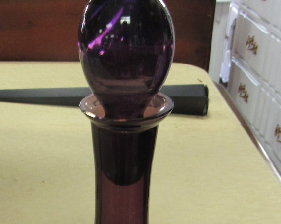 Purple glass decanter
