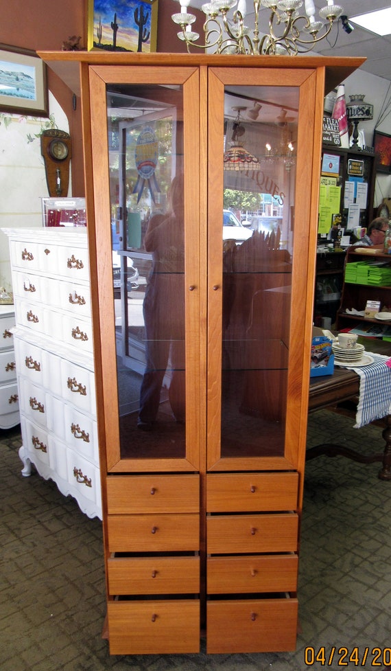 Mid Century Teak Display cabinet