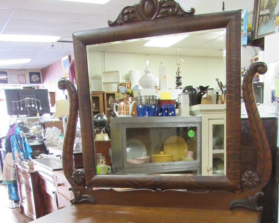 Tiger Oak Dresser with Mirror