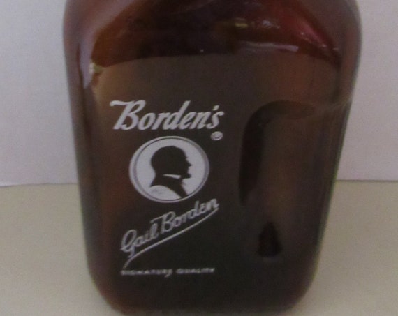 Gail Borden Glass Milk Bottle