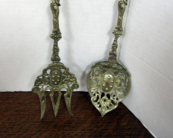 Italian Baroque Serving fork and spoon