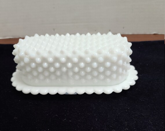 Fenton Hobnail butter dish