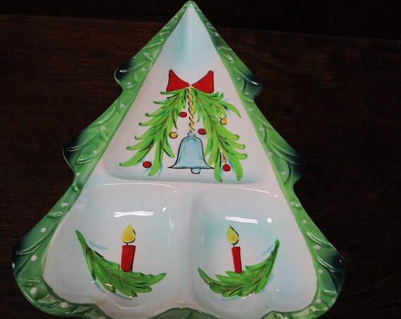Christmas Tree plate divided