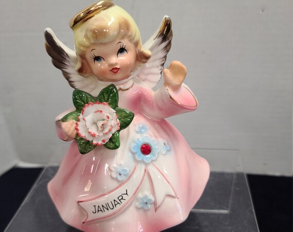 Lefton Musical Angel January figurine