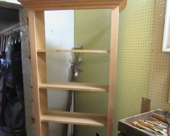 Tall wood bookshelf