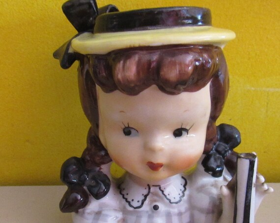 Girl head vase