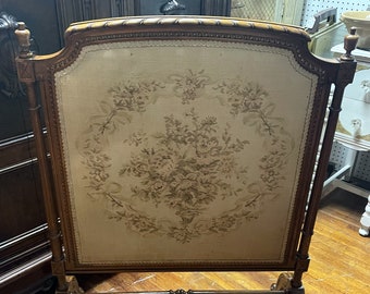 Floral Tapestry Fireplace Screen